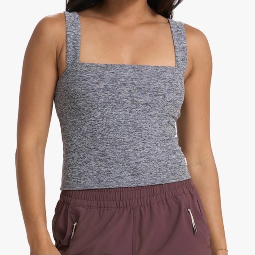 Vuori Elevation Square Neck Tank Heather Gray